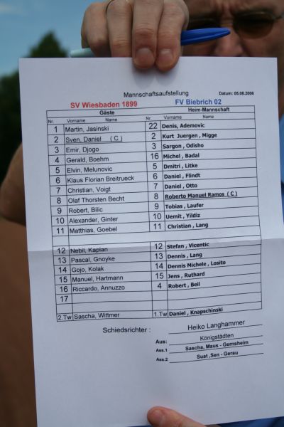 Kicking SV Wiesbaden