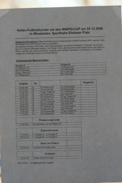 Wispo-Cup in der Els&auml;sser Sporthalle (28. 12. 2008)